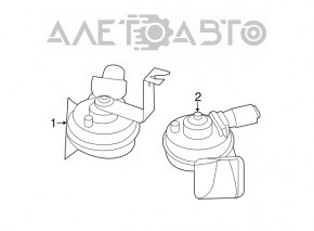 Сигнал high BMW 3 F30 12-15 с кронштейном