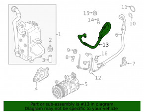 Трубка кондиционера компрессор-печка BMW X5 G05 19-26 3.0T тип 1