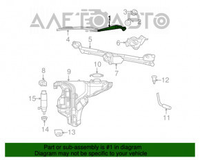 Поводок дворника левый Dodge Challenger 09-23