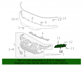 Крепление накладки решетки радиатора левое Honda Civic XI FE/FL 22-24 4d