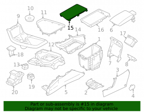 Inserție decorativă neagră pentru consola centrală superioară față pentru Subaru Forester 25-26