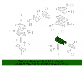 Подушка двигателя задняя Ford Edge 15-24 2.7T