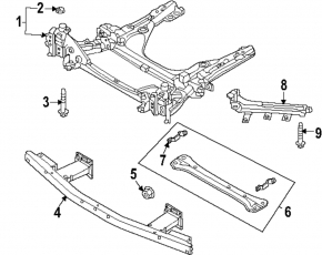 Кронштейн переднего подрамника левый Mazda CX-90 24-26