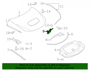 Замок капота Subaru Impreza WRX GH 08-14