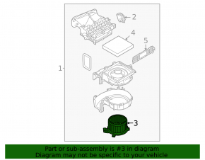 Ventilator încălzire motor Mitsubishi Outlander 22-25