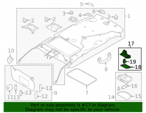 Плафон освещения багажник Subaru Outback 10-14 серый