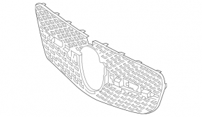 Решетка радиатора grill Mercedes E 400/450/43/53 17-20 под камеру, AMG pkg