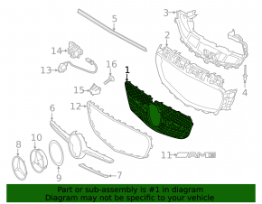 Решетка радиатора grill Mercedes E 400/450/43/53 17-20 под камеру, AMG pkg