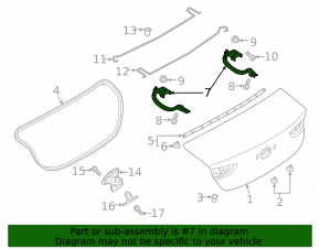 Петля крышки багажника правая Mazda 3 19-26 4d