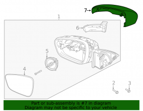 Крышка бокового зеркала левая Ford Escape MK4 20-22 под поворотник