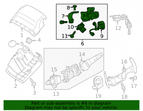 Замок зажигания Mitsubishi Outlander 14-20 с контактной группой