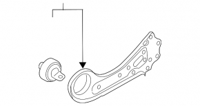 Braț de control longitudinal spate stânga Hyundai Tucson 16-18 AWD