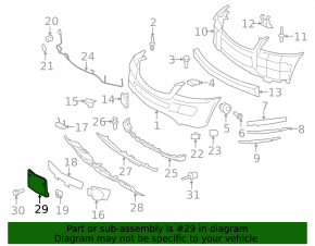 Площадка номерного знака передняя Mercedes X164 GL W164 ML