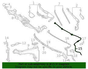 Lanț duză spălător parbriz Mercedes X167 GLS 450 580 20-26
