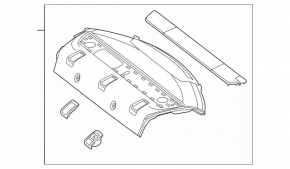 Полка задняя Mercedes CLA 14-19 черн