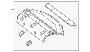 Полка задняя Mercedes CLA 14-19 черн
