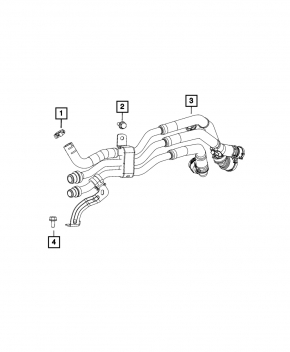 Трубки системы охлаждения Jeep Compass 23-26 2.0T