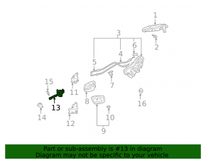 Ограничитель двери задней правой Lexus RX300 98-03