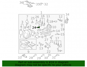 Comandă scaun pasager Lexus ES350 07-09 negru