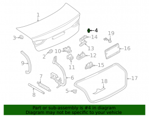 Bara portbagaj stânga Audi A3 22-26