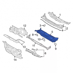 Grila de scurgere a parbrizului Ford Edge 15-