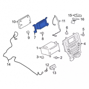 Монитор, дисплей Ford Mustang mk6 15-19 малый без панели управления