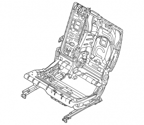 Салазка заднего левого сиденья 2 ряда левая BMW X7 G07 19-22 без каркаса, под 7 мест, электро