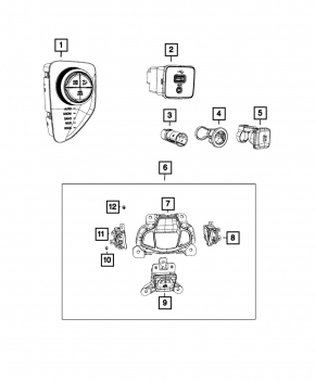 Кнопка автозапуска Jeep Compass 17-21
