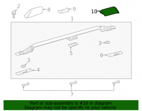Capac bară de plafon spate stânga pentru Toyota Land Cruiser 24-26 pentru vedere panoramică