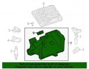 Кронштейн блока ECU Cadillac CTS 14-19 2.0 3.6