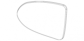 Element oglindă stânga, Hyundai Sonata 20-22, încălzit