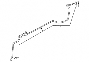 Трубка кондиционера длинная, железо Lexus RX300 RX330 04-06