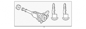 Личинка замка передней левой Mazda CX-9 16-22