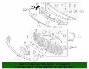 Кронштейн решетки радиатора grill левый Mazda CX-50 23-26