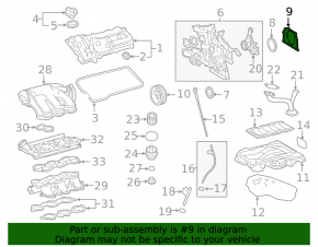 Крышка коленвала Lexus RX450h 16-22 2GR-FXS