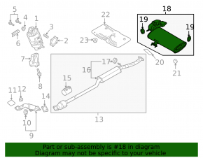 Глушитель задняя часть бочка Hyundai Tucson 16-18 1.6T, 2.4
