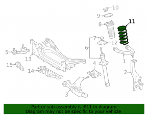 Пружина передняя левая Lexus IS250 IS300 IS350 06-08 жесткость фиол. син