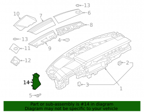 Накладка передней панели боковая правая Audi A6 C8 19-21 темно-серая