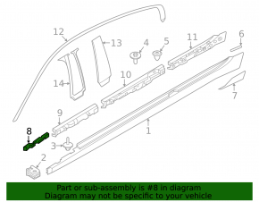 Suport prag față stânga pentru BMW 8 G15 G16 20-25