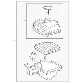 Corpul filtrului de aer pentru Lexus ES350 07-12, complet asamblat