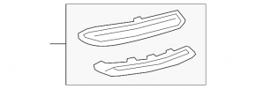 Decorație pentru buza barei de protecție spate, dreapta Audi A6 C8 19-23 cu mulaj, crom