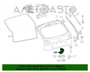 Замок двери багажника Lexus RX350 RX450h 10-15 сломана направляйка фишки