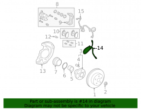 Шланг тормозной передний правый Lexus RX300 RX330 RX350 RX400H 04-09