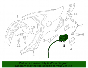 Корпус лючка бензобака Ford Fusion mk5 13-20 без замка