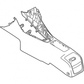 Консоль центральная подстаканник Ford Focus mk3 15-18 рест, черн