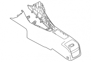 Консоль центральная подстаканник Ford Focus mk3 15-18 рест, черн
