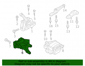 Кронштейн двигателя VW Golf 15-21 1.8T