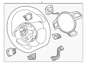 Руль голый Audi A4 B8 13-16 3 спицы