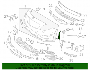 Suportul de bara fata dreapta pentru Mercedes CLA 14-16 pre-restilizare