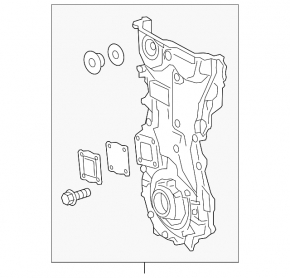 Передняя крышка двигателя Toyota Camry v50 2.5, 12-14 usa 2AR-FE с маслянным насосом